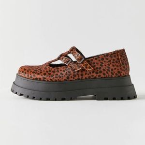 NWT Urban Outfitters Tonia Leopard Platform Mary Jane’s